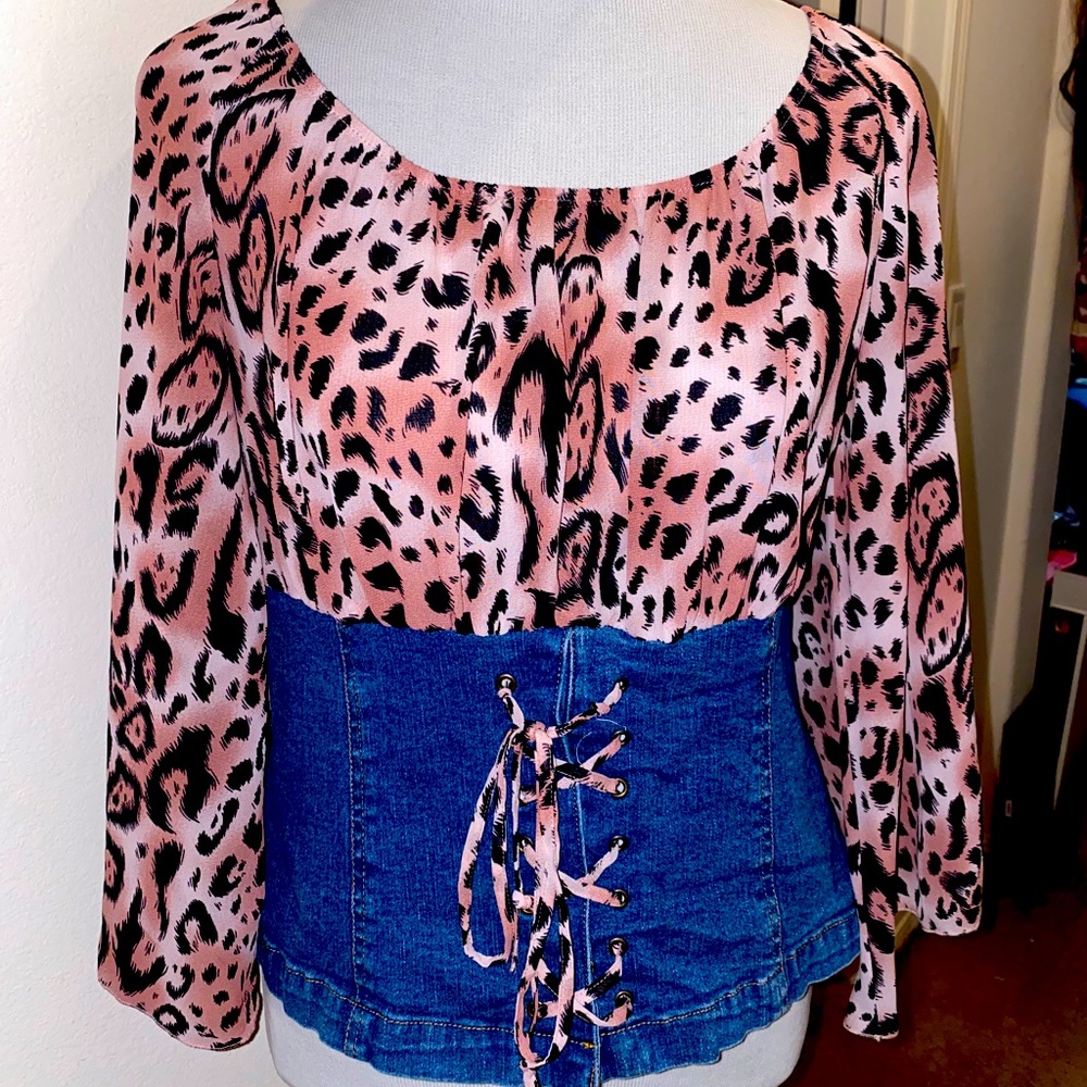 Forenza leopard corset top